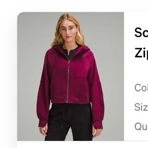 Lululemon scuba oversized full zip